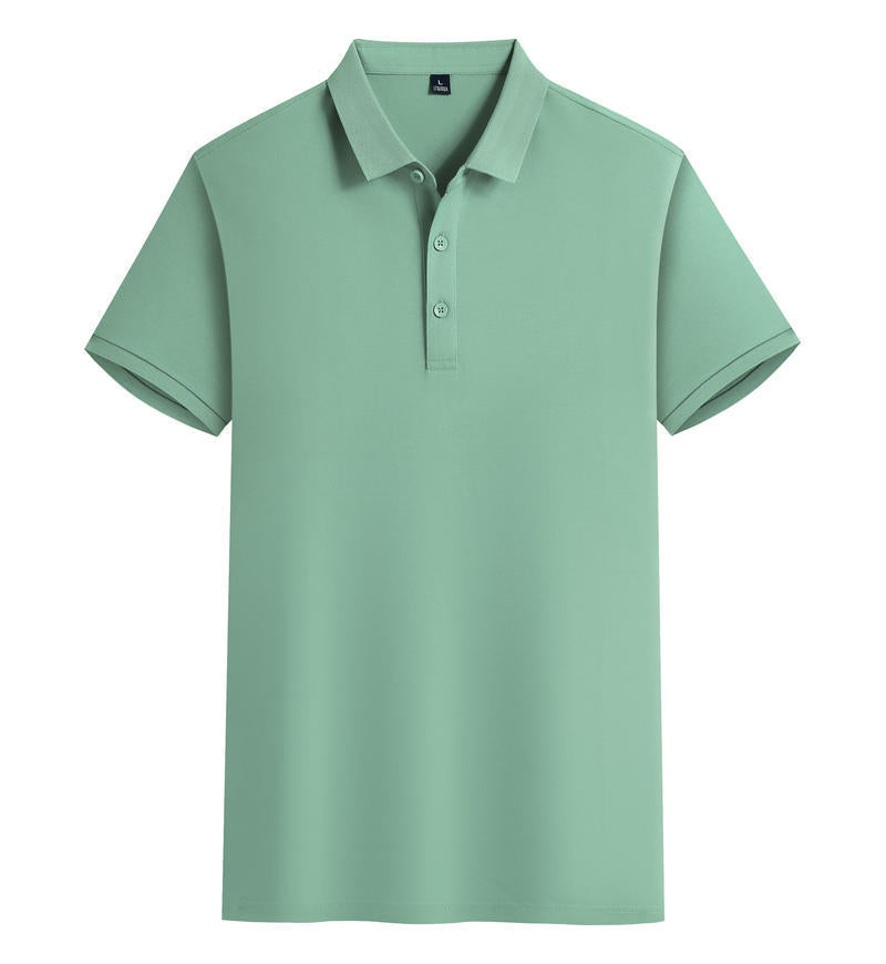 Mercerized Cotton Polo Embroidered Summer T-shirt