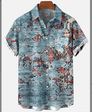 Men's Casual Loose Printed Everyday Shirts