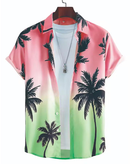 3D Cow Printing Men's Short-sleeved Shirt