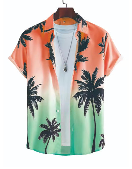 3D Cow Printing Men's Short-sleeved Shirt