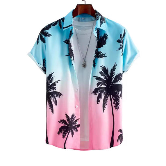 3D Cow Printing Men's Short-sleeved Shirt