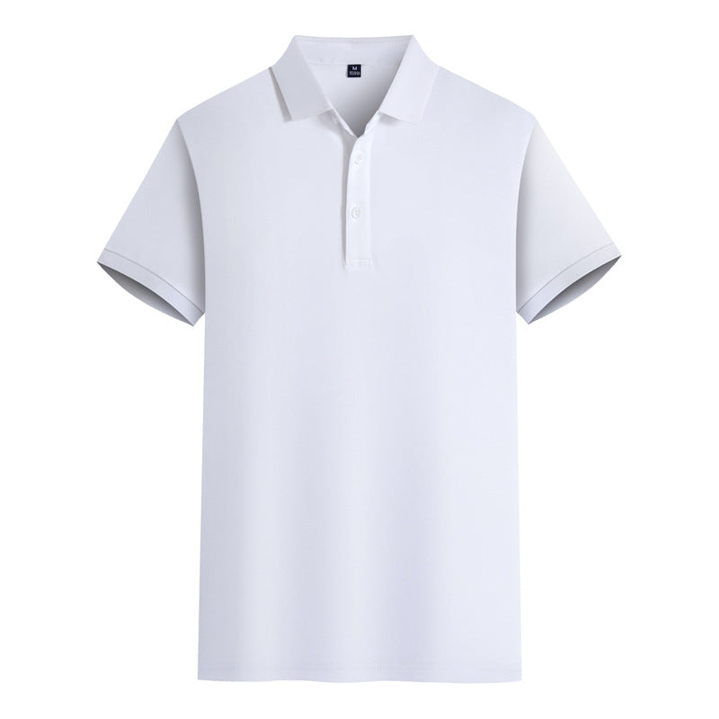 Mercerized Cotton Polo Embroidered Summer T-shirt