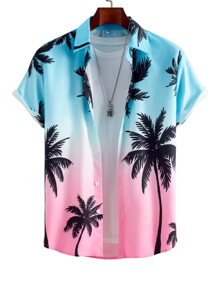 3D Cow Printing Men's Short-sleeved Shirt