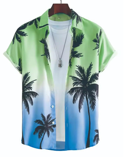 3D Cow Printing Men's Short-sleeved Shirt