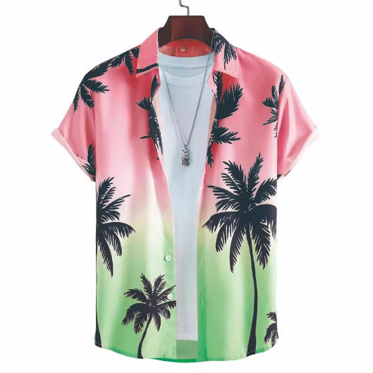 3D Cow Printing Men's Short-sleeved Shirt