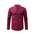 Men's Retro Long-sleeved Casual Shirt Top